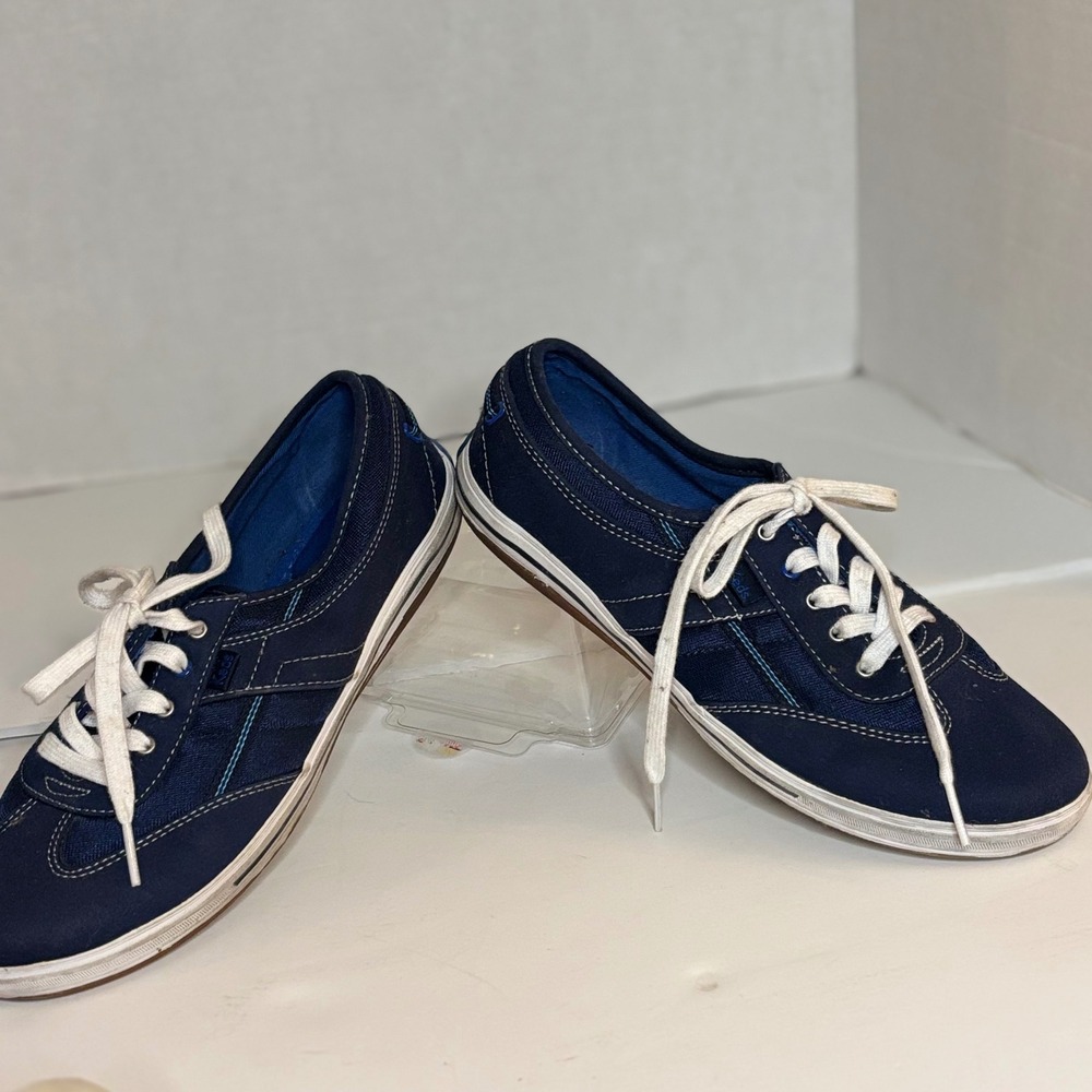 Keds Ortholite Navy Blue Canvas Low Top Sneakers WF52711 Womens 8.0 US